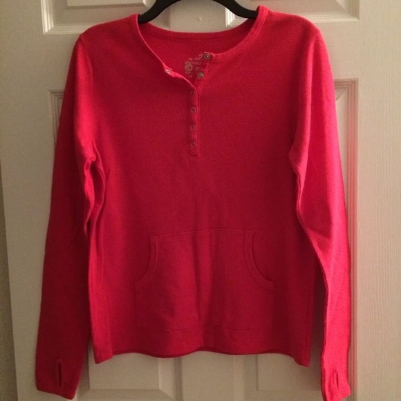 womens pink thermal top